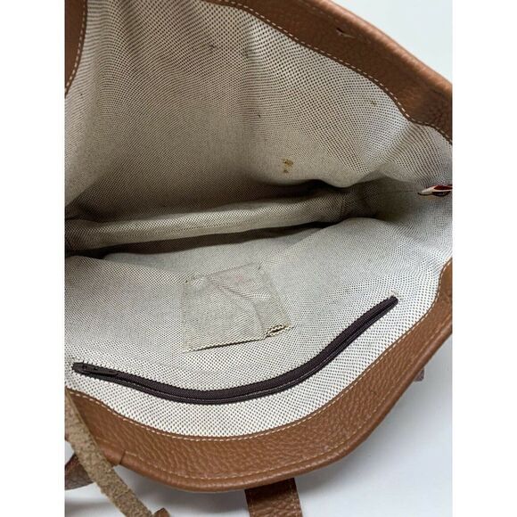 Dooney & Bourke Brown Pebble Leather Shoulder Bag - Picture 7 of 9